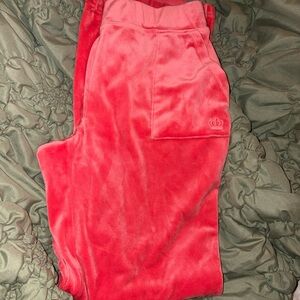 Juicy Couture coral Velour Pants